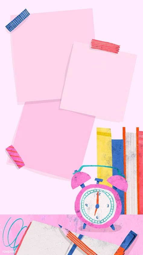 Back To School Frame, Pink Back To School, Back To School Wallpaper, Confetti Background, Mobile Phone Wallpaper, School Illustration, School Frame, Instagram Photo Frame, Powerpoint Background Design