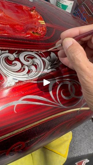 4.8K views · 3.2K reactions | Process work, adding some leafing on this custom painted gas tank. | Rodino Bautista | Tommee Profitt · In The End (Mellen Gi Remix) Painting Cars Automotive, Cool Car Paint Jobs, Car Painting Ideas, Tommee Profitt, Custom Helmet Paint, Car Pinstriping, Gas Tank Paint, Crossbone Gundam, Kustom Kulture Art