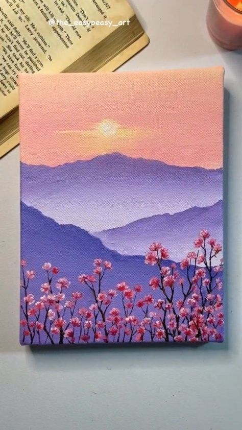 Art I Deas, Beautiful Paintings For Home, Craft And Painting Ideas, Difficult Painting Ideas, Home Made Art Ideas, Aesthetic Mini Paintings, Cute Art Paintings, Cute Aesthetic Painting Ideas, Cute Small Painting Ideas