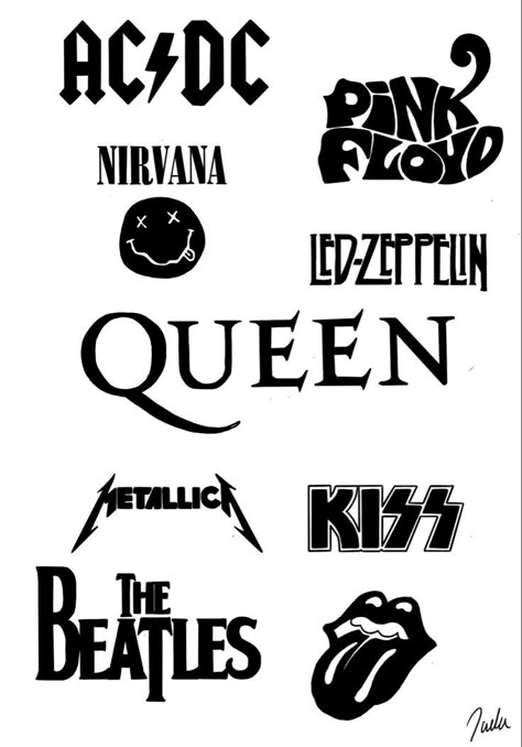 Queen Svg Band, Queen Band Logo, Rockband Logos, Rock Baby Clothes, Band Logo Design, Queen Logo, Acdc Logo, Drawing Rocks, Rock Sign