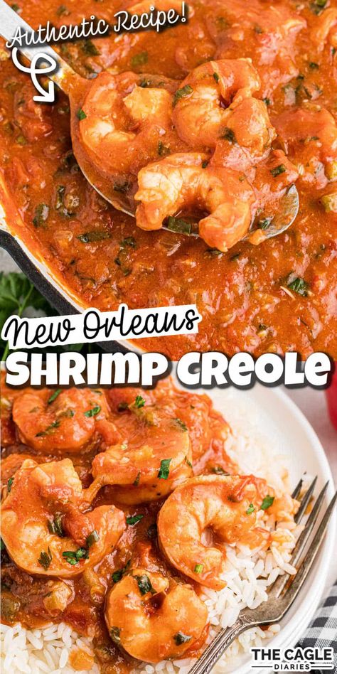 A deliciously zesty New Orleans Shrimp Creole Recipe that is packed full of Louisiana flavors. If you've ever tasted a good Shrimp Creole, or Creole Shrimp as it's also know, you know that it simply can't be beat. Shrimp Creole Recipe Louisiana, Shrimp Creole Recipe New Orleans, Shrimp New Orleans Recipe, Creole Recipes Louisiana, Authentic Louisiana Recipes, Shrimp Creole Recipe Easy, Shrimp Creole Recipe, New Orleans Shrimp, Creole Shrimp Recipes