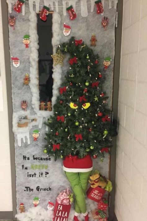 The best ideas for creative Christmas classroom door decorations including funny ideas, ideas with kids, preschool ideas and ideas for teachers so you can win the Christmas door decorating contest this year! Over The Top Christmas Classroom Door Decorations, Crazy Christmas Door Decorations, Unique Door Decorations For Christmas, Elaborate Christmas Door Decorations, Christmas Door Snowman, Over The Top Christmas Door Decorations, 3d Christmas Classroom Door Ideas, Office Door Christmas Decorations Ideas Contest, Unique Christmas Door Ideas