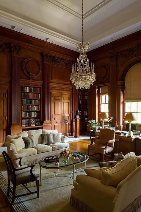 Old Victorian Homes Interior, Manor House Interior, Manor Interior, Old Money House, Victorian Interior, Home Library Design, Mansion Interior, Dream House Interior, Classic Interior