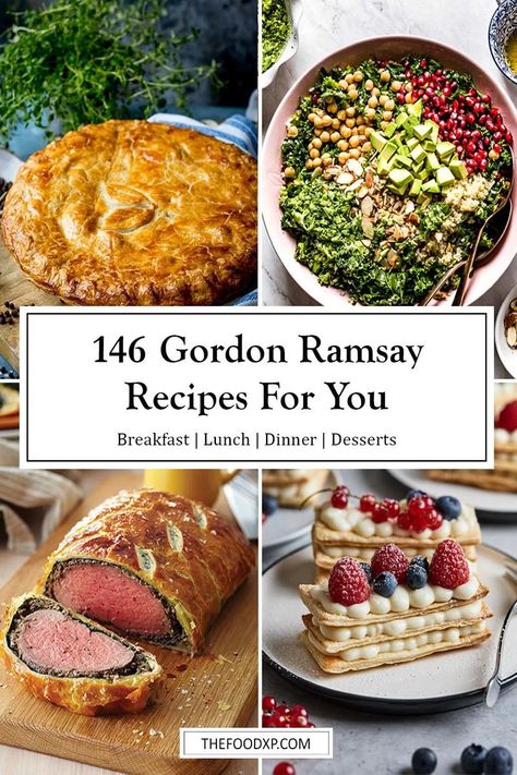 Easter Entrees, Gordon Ramsay Home Cooking, Gordon Ramsay Dishes, Gordon Ramsay Beef Wellington, Gordon Ramsay Recipes, Chef Ramsey, Gordon Ramsey Recipes, Celebrity Chef Recipes, Masterchef Recipes