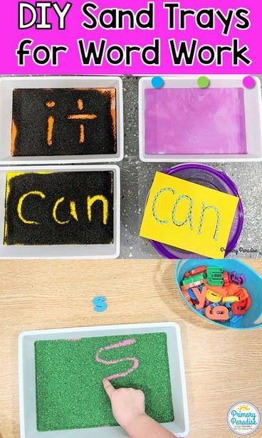 DIY Sand Trays- a perfect guided reading, small group tool for working on words! Use cheap supplies from the Dollar Tree to create these hands on sand trays- salt trays, or rice trays Reading Lab, Word Study Activities, Trays Diy, Autumn Teaching Ideas, Sand Writing, Word Building Activities, Writing Sight Words, Diy Sensory, Guided Reading Kindergarten