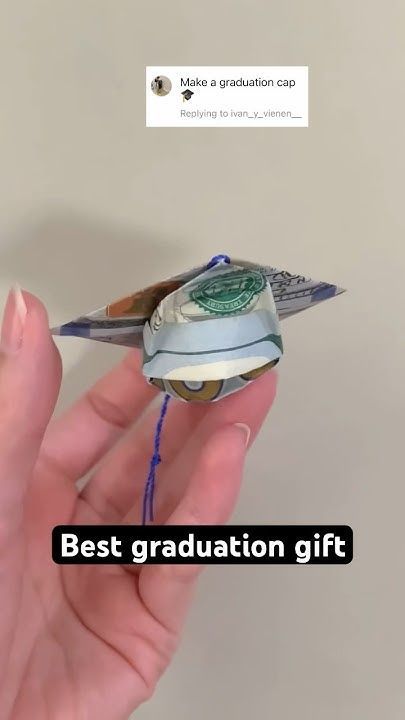 Diy Mini Graduation Cap, Money Folding Graduation Cap, Graduation Cap Origami Dollar Bills, Diy Money Graduation Gifts, Graduation Money Cap, How To Fold A Dollar Bill Into A Graduation Cap, Money Lanyard Graduation, Money Lies For Graduation, Graduation Cap Money Origami