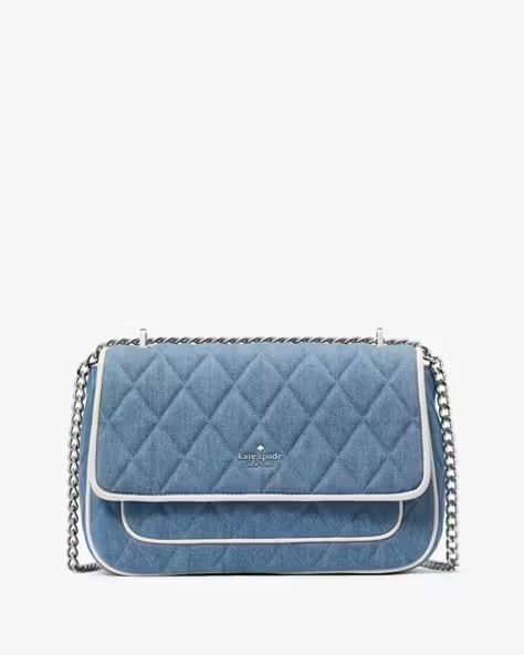 Kate Spade Outlet Pearl Abaya, The Latest Kate, Latest Kate, Blue Shoulder Bag, Kate Spade Outlet, Designer Outlet, Flap Shoulder Bag, Purses For Women, Periwinkle Blue