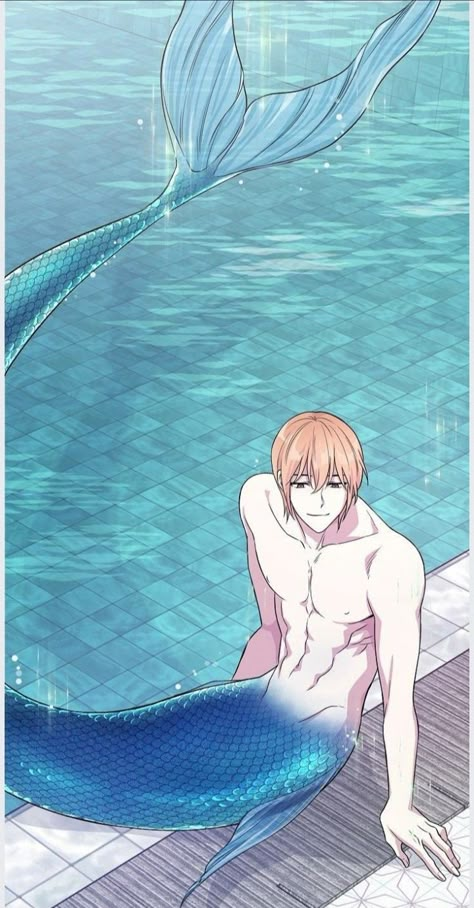 Anime Merman, Mermaid Boy, Mermaid Anime, Male Mermaid, Anime Mermaid, Mermaid Artwork, Mermaid Drawings, Mermaids And Mermen, Mermaid Art