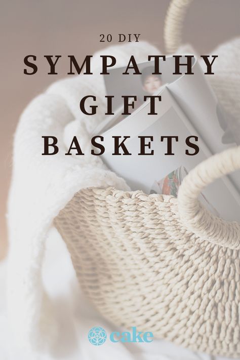 A sympathy gift basket is a gift basket that's given after a loss. These types of gift baskets honor your loved one's memory, while also offering a dose of kindness to someone who needs it the most. Learn how to make your own DIY sympathy gift basket here. #GiftBasket #DIYgiftbasket #GiftBasketIdea #SympathyGift Diy Sympathy Gifts Basket Care Packages, Christian Sympathy Gifts, Sympathy Gift Baskets For Loss, Sympathy Basket Ideas For Loss Of Mother, Sorry For Your Loss Basket Gift Ideas, Condolences Gift Basket, Condolences Basket Ideas, Gifts In Memory Of A Loved One, Berevment Gift Ideas