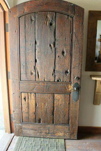 Now this is a front door with lots if character! ❤ Tuxedo Kitchen, St Bridget, Garage Door Makeover, Farmhouse Front Door, Farmhouse Door, European Farmhouse, Arched Doors, Cool Doors, Farmhouse Front