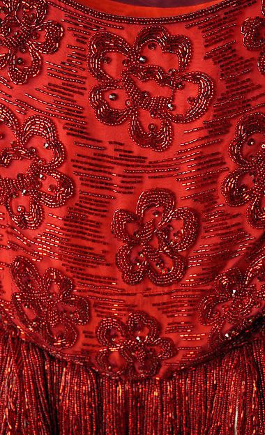 Red Texture, Red Shawl, I See Red, Embellishment Details, Tambour Embroidery, Jeanne Lanvin, Material Dress, Couture Embroidery, Colorful Life