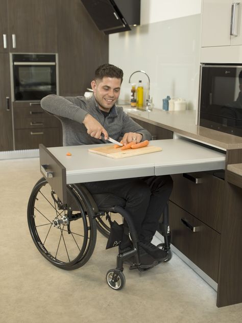 GIBRALTAR DISABLED KITCHENS OCCUPATIONAL THERAPY HOME ADAPTATION ACCESSIBLE KITCHEN DISABLED HOUSING Disabled House Design, Wheelchair Home Design, Disabled Kitchen Ideas, Accessible Home Design, Wheelchair House Plans, Wheelchair Kitchen, Disabled Kitchen, Wheelchair Accessible Kitchen, Wheelchair Accessible Home