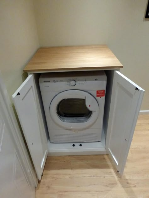 Tumble Dryer Storage, Dryer Cupboard, Washing Machine Cupboard, Washer Cabinet, Dryer Shelf, Washing Machine Cabinet, Laundry Cupboard, Diy Cupboards, Outdoor Laundry