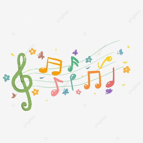 Musical Notes Illustration, Music Notes Illustration, Notes Illustration, Colorful Music Notes, Music Sheet Paper, Music Clipart, Illustration Music, Sunflower Illustration, Flowers Illustration