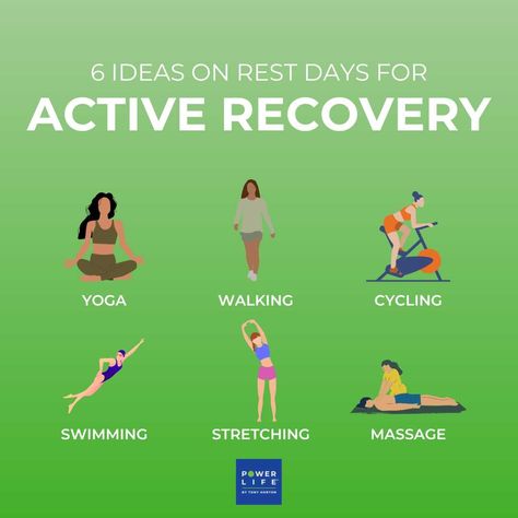 Bored with laying around on your recovery days? 😴 Here are 6 ways you can help your body recover and still have some fun! SAVE this post for the next time you are looking to add some activity to your daily routine 💾 Recovery Exercises Post Workout, Active Recovery Workout, Active Rest Day, Naruto Designs, Recovery Exercises, Getting Into Shape, Active Recovery, Tony Horton, Fitness Memes