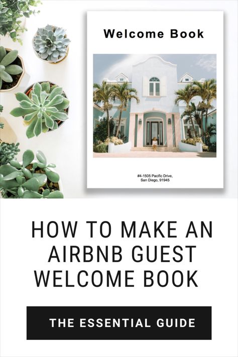 The Essential Guide to creating an Airbnb welcome book!  Checklist of everything that is essential for an amazing stay. In fact, your Airbnb welcome book is one of the most important amenities in your Airbnb property. When guests know what to expect and they are more likely to be at ease and relax into your place. #airbnb #airbnbhosting #airbnbwelcomebook #airbnbguestbook #airbnbguestguide #airbnbhousemanual #airbnbdecor #howtostartanairbnb #airbnbsetup #airbnbideas #airbnbchecklist #VRBO Welcome Guide Airbnb, Airbnb Host Tips Welcome Book, Airbnb Welcome Book Ideas, Air Bnb Guest Book Ideas, Guest Book Airbnb, Airbnb Guest Book Ideas, Airbnb Welcome Book Template Free, Airbnb Booklet, Cabin Names