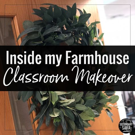 Ela Classroom Decor, Junior High Classroom, Plants Classroom, English Classroom Decor, Classroom Decor Middle, Middle School Classroom Decor, High School English Classroom, High School Math Classroom, Farmhouse Classroom