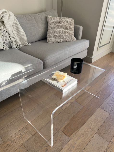 Obsessed with the coffee table. I live in a small studio in New York and its the perfect size and design for my apartment. It opens up and brightens the room, get so many compliments on it! Link below! Glass Coffee Table, Modern Tempered Clear Coffee Tables Decor for Living Room, Easy to Clean and Safe Rounded Edges Clear Coffee Table Overstock, Acrylic Coffee Table Living Rooms, Glass Coffee Table Decor Living Room, Living Room Glass Table, Modern Retro Living Room, Studio Apartment Design Ideas, Glass Coffee Table Decor, Mini Coffee Table, Nyc Studio Apartment