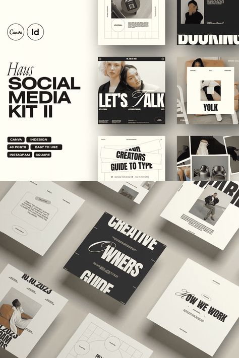 #Social_Media_Kit_Design #Creative_Social_Media_Design #Media_Kit_Design #Social_Media_Toolkit Media Kit Design, Social Media Toolkit, Beautiful Templates, Social Media Mockup, Instagram Feed Layout, Social Media Kit, Building Logo, Social Media Poster, Webpage Design