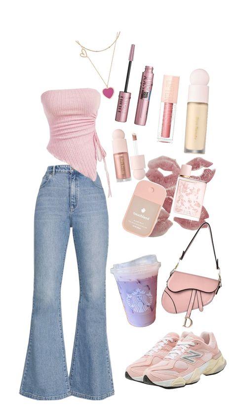 Design Own Clothes, Mean Girls Inspo Outfits, Cute Pink Outfit Ideas, Girly Pop Outfit, Katie Cooper Outfits, Aurora Inspired Outfits, Wicked Outfit Ideas, Black And Pink Outfit Ideas, Pink Heart Outfit