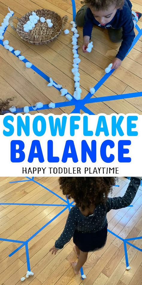 Snowflake Crafts & Activities - HAPPY TODDLER PLAYTIME Winter Lesson Plan, Winter Unit, Winter Activities Preschool, Preschool Winter, Preschool Fine Motor, Winter Activities For Kids, Gross Motor Activities, Winter Preschool, Weather Activities