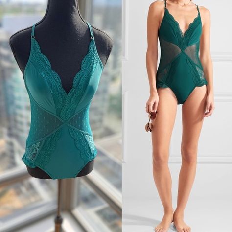  ZIMMERMANN 刺 NWOT Tropicale Lace Panelled Swimsuit - Teal - Size 1 1 Piece Swimsuit, Rayon Pants, The Fashion Industry, Lace Panelled, Polo Dress, Teal Colors, Lace Knitting, Fashion Industry, Tweed Jacket