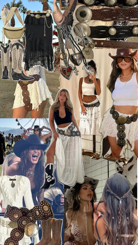 Cowgirl Costume Ideas, Coachella Outfit Boho, Coachella Inspired Outfits, Boho Chic Outfits Summer, Nashville Style Outfits, Cochella Outfits, Techno Outfit, Look Boho Chic, Cowgirl Style Outfits