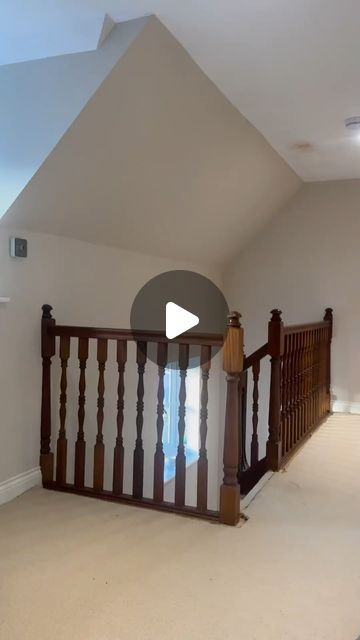 DIY | Home Design | Interior Decor on Instagram: "📸 by @j.lewiscarpentry  Full transformation of a oak and glass stair refurb ✨   #oak #stairs #stairdesign #stairrenovation #diy" Hallway Stairs Ideas, Stair Construction, Stairs Remodel, Glass Stair, Stair Renovation, Split Foyer, Oak Stairs, Glass Stairs, Staircase Makeover