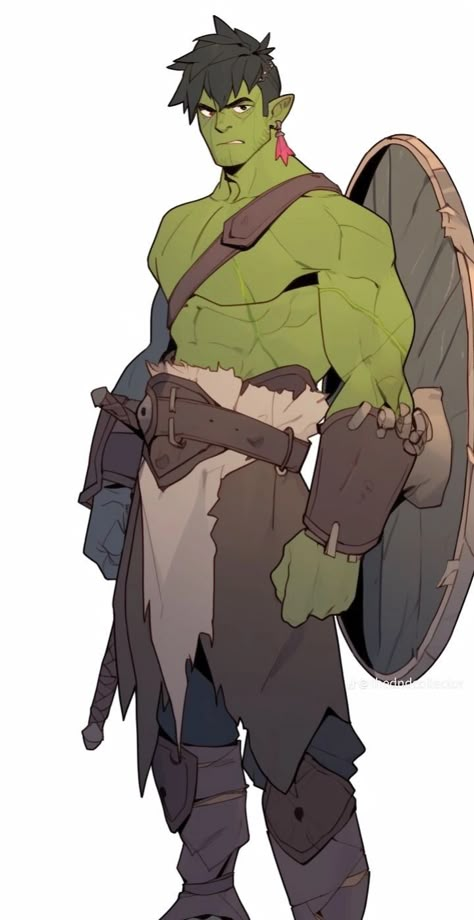 Dnd Orc, Barbarian Dnd, Half Orc, Have Inspiration, Dungeons And Dragons Characters, Dnd Art, D&d Dungeons And Dragons, Wow Art, Creature Concept Art