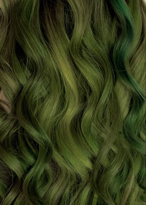 Muted Green Hair Color, Seaweed Green Hair, Earthy Green Hair, Seasick Green Hair, Dark Moss Green Hair, Muddy Green Hair, Swamp Green Hair, Mossy Green Hair, Like Green Hair