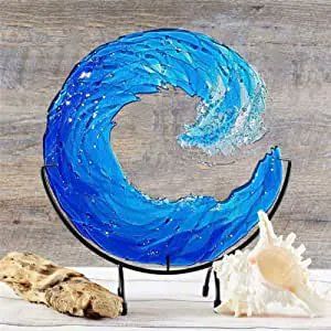 Ocean Sculpture, Wave Sculpture, No Wave, Sculpture Stand, Sea Decor, Resin Sculpture, Crashing Waves, Wave Art, Ocean Wave