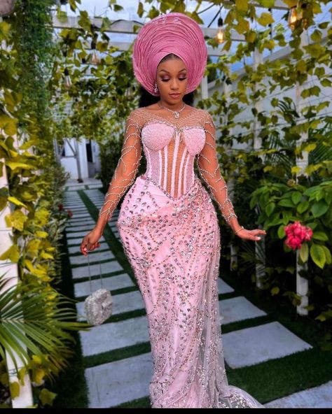 Nigerian Traditional Dresses, Lace Styles For Wedding, Nigerian Wedding Dress, Mermaid Bride, African Bridal Dress, Nigerian Lace Styles Dress, Nigerian Lace Styles, Traditional Wedding Attire, African Prom Dresses