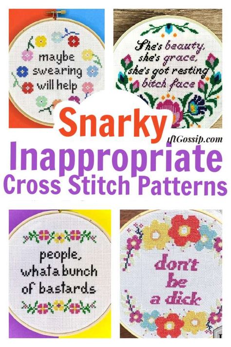 Saucy Cross-Stitch Patterns: Not for the Sensitive – Cross-Stitch Sewing Patterns For Babies, Halloween Cross Stitch Charts, Beginners Cross Stitch, Cross Stitch For Beginners, Free Cross Stitch Designs, Halloween Text, Stitch Quotes, Unique Cross Stitch, Cross Stitch Free