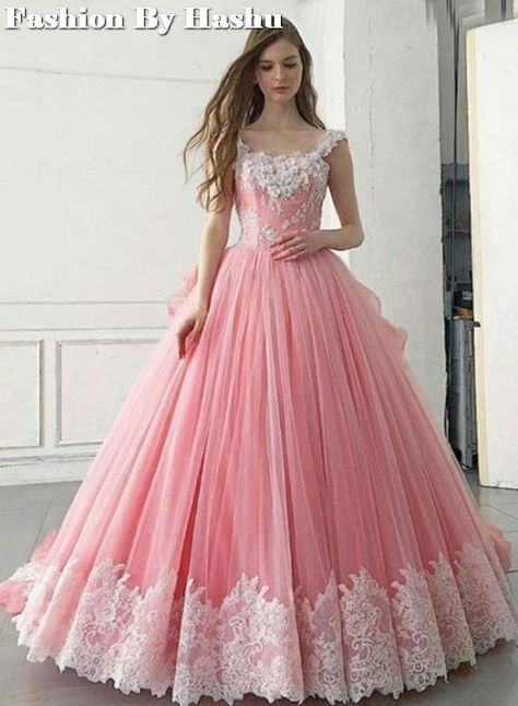 Trendy Indian Long Frock Designs For Girls 2023 | Full Fancy Frock Bridal Wear Wedding Wear Frock Prom Dress Pretty, Spring Prom Dresses, Pink Evening Dresses, Pink Ball Gown, Princess Prom Dresses, Pretty Quinceanera Dresses, Prom Dresses Long Lace, Pink Evening Dress, Long Prom Gowns