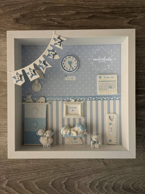 Personalized Birth Picture in Ceramic Powder Personalized Nursery Decor - Etsy Canada Newborn Shadow Box, Baby Frames, Birth Pictures, Baby Shadow Box, Room Box Miniatures, Box Frame Art, Diy Shadow Box, Personalized Nursery Decor, Memory Frame