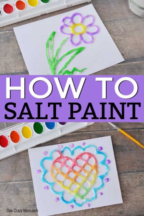 We love Arts and Crafts for Kids and Salt Painting does not disappoint. Salt Art is so pretty and kids will love glue painting. It's inexpensive and so fun! Salt Paint, Oppgaver For Barn, Salt Art, Salt Painting, Glue Painting, Easter Centerpiece, Centerpiece Ideas, Camping Crafts, Fun Crafts For Kids