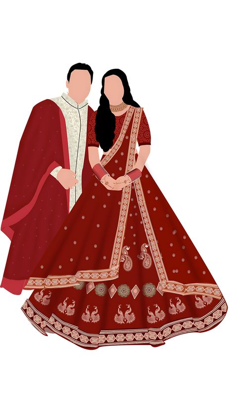 Bride Groom Caricature, Indian Bride And Groom Illustration, Bride Caricature, Bride And Groom Caricature, Caricature Wedding Invitations, Wedding Illustration Card, Couple Illustration Wedding, Bride And Groom Cartoon, Wedding Couple Cartoon