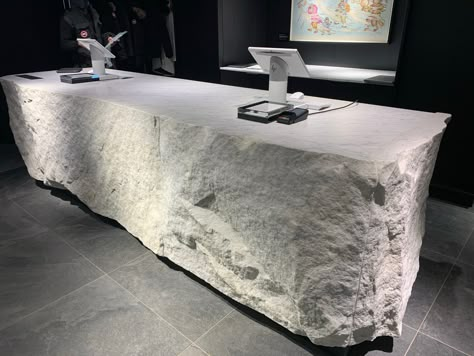 Granite Furniture, Stone Cabinet, Stone Counter, Reception Desk Counter, Marble Rock, Marble Trend, Granite Tiles, Interior Design Principles, Salon Suites Decor