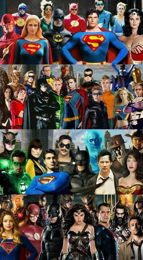 Generations of DC heroes via the big screen Gorilla Warfare, The Flash Season 2, The Flash Season, Reverse Flash, Art Alien, Dc Comics Heroes, Univers Dc, Dc Comics Superheroes, Bd Comics