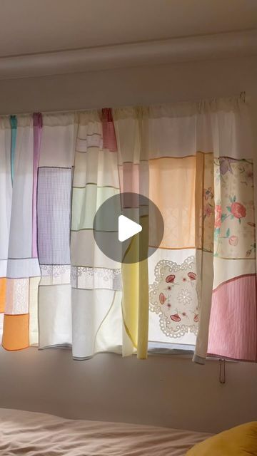 Sheer Patchwork Curtains, Patchwork Curtains Diy, Applique Curtains, Bojagi Patchwork, Quilt Curtains, Curtain Sewing Pattern, Nursery Nook, Quilted Curtains, Patchwork Curtains