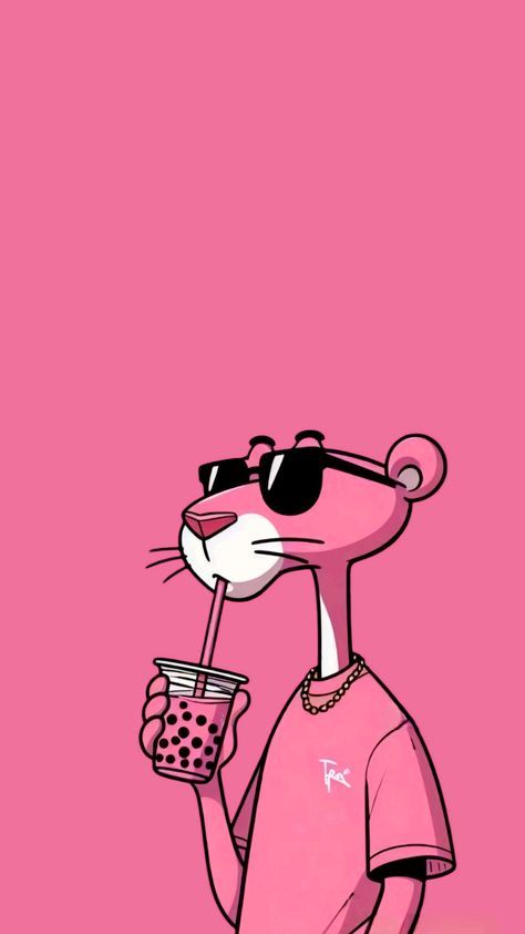 Pink Panther Pop Art, Pink Panther Drawing, Pink Panther Aesthetic, Pink Panther Wallpapers, Cool Lockscreen, Pink Panther Tattoo, Art Lockscreen, Lockscreen Aesthetic Iphone Wallpapers, Pink Panther Cartoon