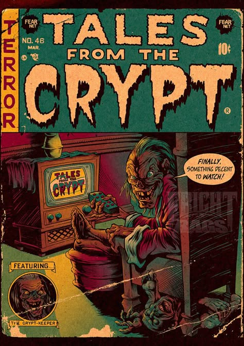 Fright Rags, Tales From The Crypt, Horror Artwork, Horror Posters, Retro Horror, Horror Movie Art, Classic Horror Movies, Horror Movie Posters, Horror Comics