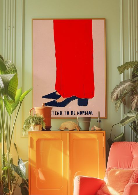 Trendy Woman Poster, Typography Print, Retro Wall Art, Maximalist Art Print, Vintage Poster, Psychedelic Art, Y2K Apartment Poster, Shoes Poster, Preppy Print, Maximalist Wall Art, Dorm Room Decor, Trippy Poster, Kitchen Wall Decor, Dopamine Decor, Eclectic Art Decorate your home or office with an easy way. You can print at your home , at your local prin...#Embracing #an #Outdoor #HomeDecorating #Charm #Your #Eclectic #Eclectic #Transforming #into #HomeInspiration #Oasis #Apartment #HomeIdeas Poster Design Ideas Room, Maximalism House Decor, Y2k Apartment, Shoes Poster, Room Decor Trippy, Wall Art Dorm Room, Wall Art Eclectic, Art Dorm Room, Maximalist Art