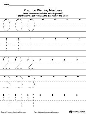 Practice Writing Numbers 0-4: Teach your preschooler and kindergarten how to write numbers and give them plenty of practice with these tracing worksheets. Number Writing Worksheets, Practice Writing Numbers, Number Writing Practice, Count And Write, Tracing Numbers, Number Writing, Practice Tracing, Numbers Worksheet, Numbers Worksheets