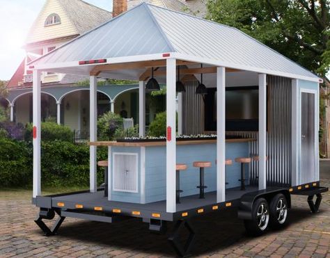 towable-tailgating-trailer-for-rent-company Tailgating Trailers, Coffee Food Truck, Mobile Coffee Shop, Coffee Trailer, Mobile Food Trucks, Food Truck Business, Coffee Truck, Concession Trailer, Food Truck Design