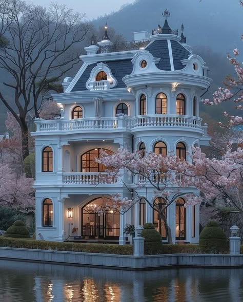 Victorian Castle Exterior, Victorian Homes Exterior, Going On An Adventure, Old Victorian Homes, Victorian Style Homes, Gorgeous Houses, Home Design Floor Plans, Victorian Mansions, Interesting Buildings