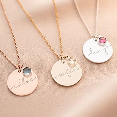 Delicate Named Jewelry For Mother's Day, Personalized Delicate Name Bracelet As A Gift, Delicate Engraved Name Necklace Gift, Personlised Necklace, Customised Necklace With Name, Unique Calligraphy, Initial Birthstone Necklace, Personalised Necklace, Message Bracelet