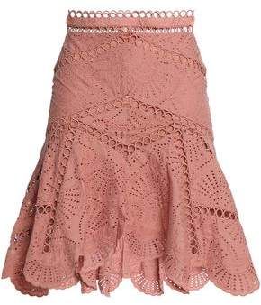 SO #ELEGANT! Zimmermann Fluted Broderie Anglaise Cotton #Skirt! Available Colors: Antique #rose. Swimming Skirt, Knee Length Circle Skirt, Fan Skirt, High Waisted Circle Skirt, High Waisted Swim Skirt, Swim Skirts, Scalloped Skirt, High Rise Skirt, Red Circle