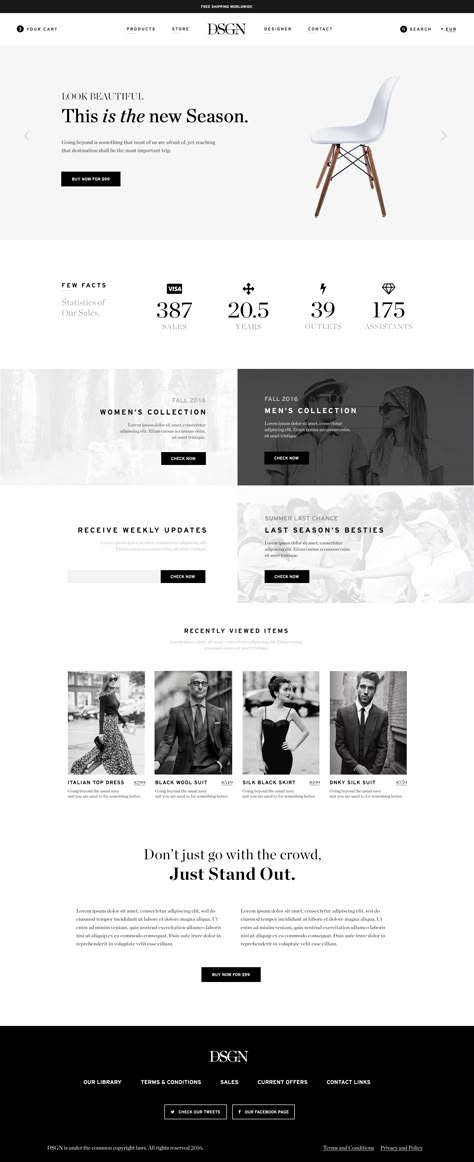 Webpage Design Inspiration, Furniture Website Design, Website Design Minimalist, Web Design Black, Elegant Website Design, Website Aesthetic, Web Design Creative, Minimal Website Design, Black And White Furniture