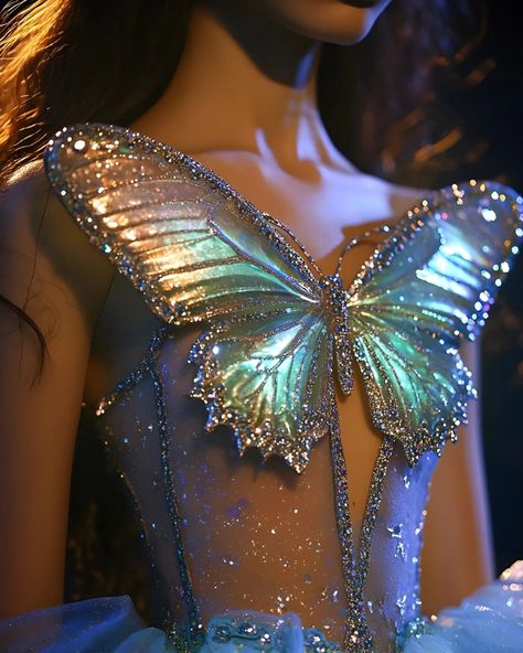 You give me butterflies 🦋 . .. . . . . . . . . . . . #aiartcommunity #ethereal #outfitinspiration #outfitinspo #weddingdress #fashionstyle #hautecouture #couture #aesthetic #tumblraesthetic #fairycore (Butterflies, shimmering, AI art, ethereal outfit, dress, fashion, runway, fairycore) Butterfly Mood Board Fashion, Butterfly Runway Fashion, Butterfly Runway, Ethereal Outfit, Couture Aesthetic, Ethereal Butterfly, Butterfly Wedding Dress, Art Ethereal, Butterfly Aesthetic